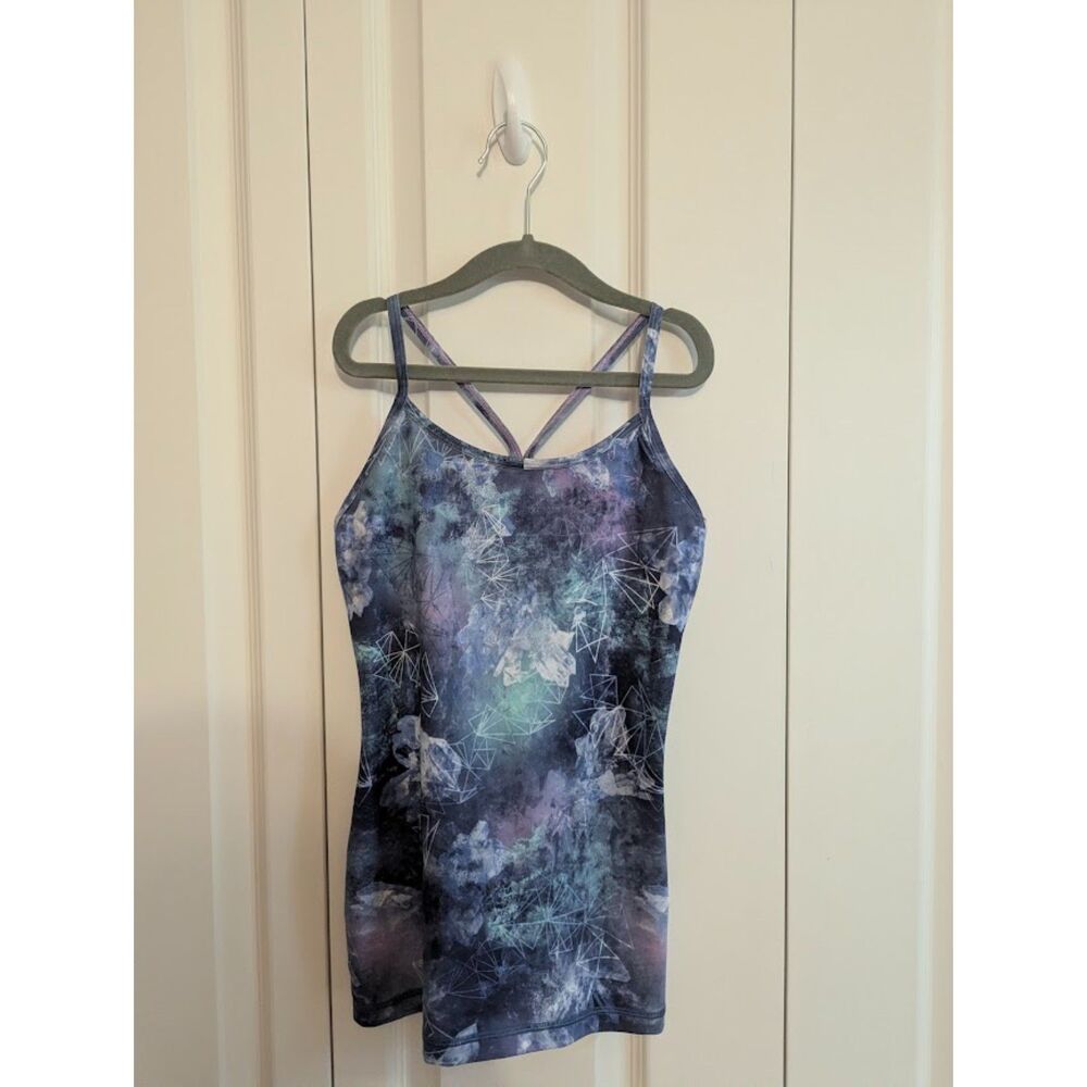 Ivivva by Lululemon girls blue purple space fractal tank top 10